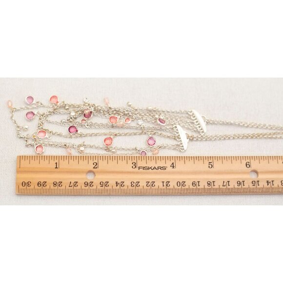 Vintage Delicate Layered Silver Bib Necklace 18 Inch by Avon - T3 - Picture 3 of 3